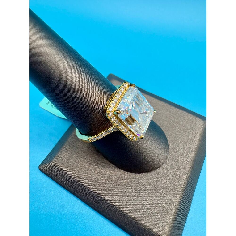 NWT Sz. 8.75 (tagged 9) - 11.97CTW Moissanite Gold Over 925 Silver - Picture 6 of 10